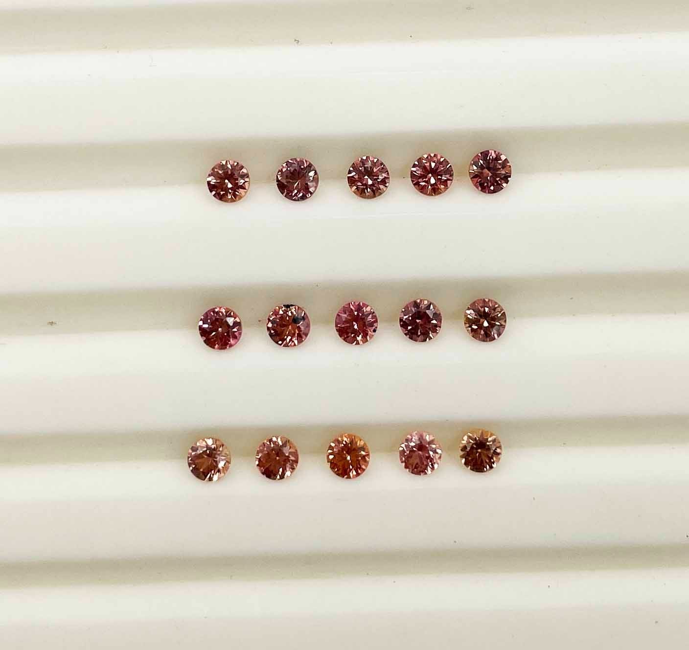 Natural Orange Sapphire Round Cut Loose Gemstone Lot 20 Pcs 2.50 MM