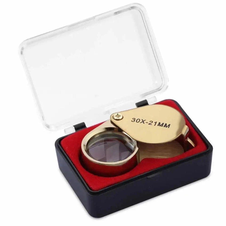 10-30X Jeweler’s Glass Magnifying Loupe-Eye Magnifier for Jewelry, Coin, Stamp