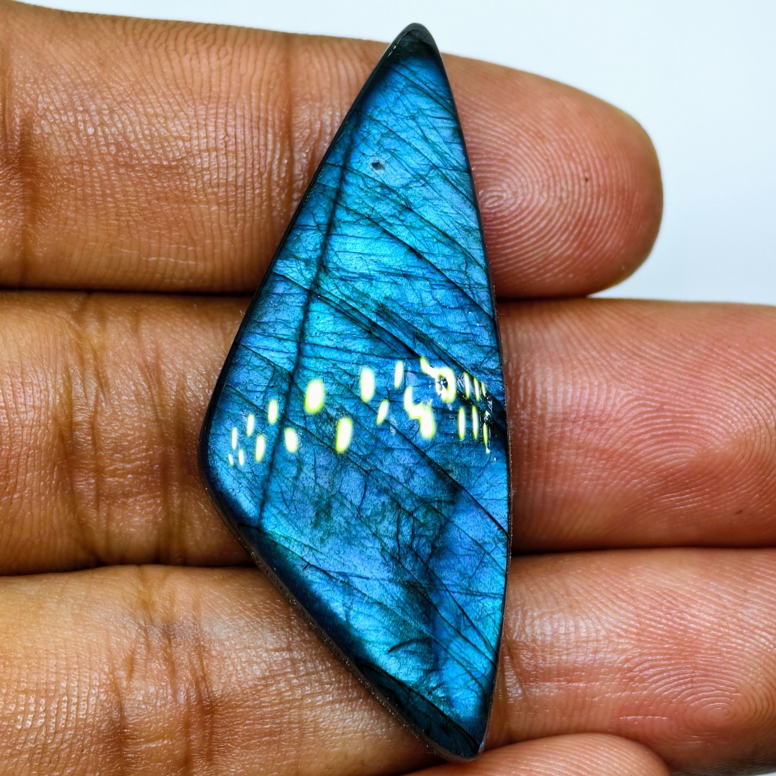47 Cts Natural Labradorite Cabochon Gemstone For Jewelry 46.2×19.4×7.1 MM