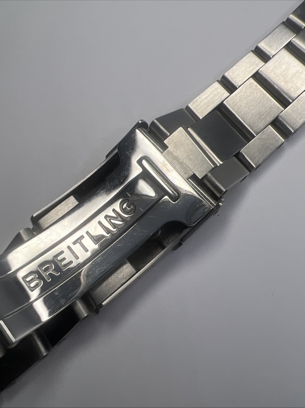 Authentic 22mm Breitling Brushed Satin Steel 162A Bracelet 20mm Deployant Clasp