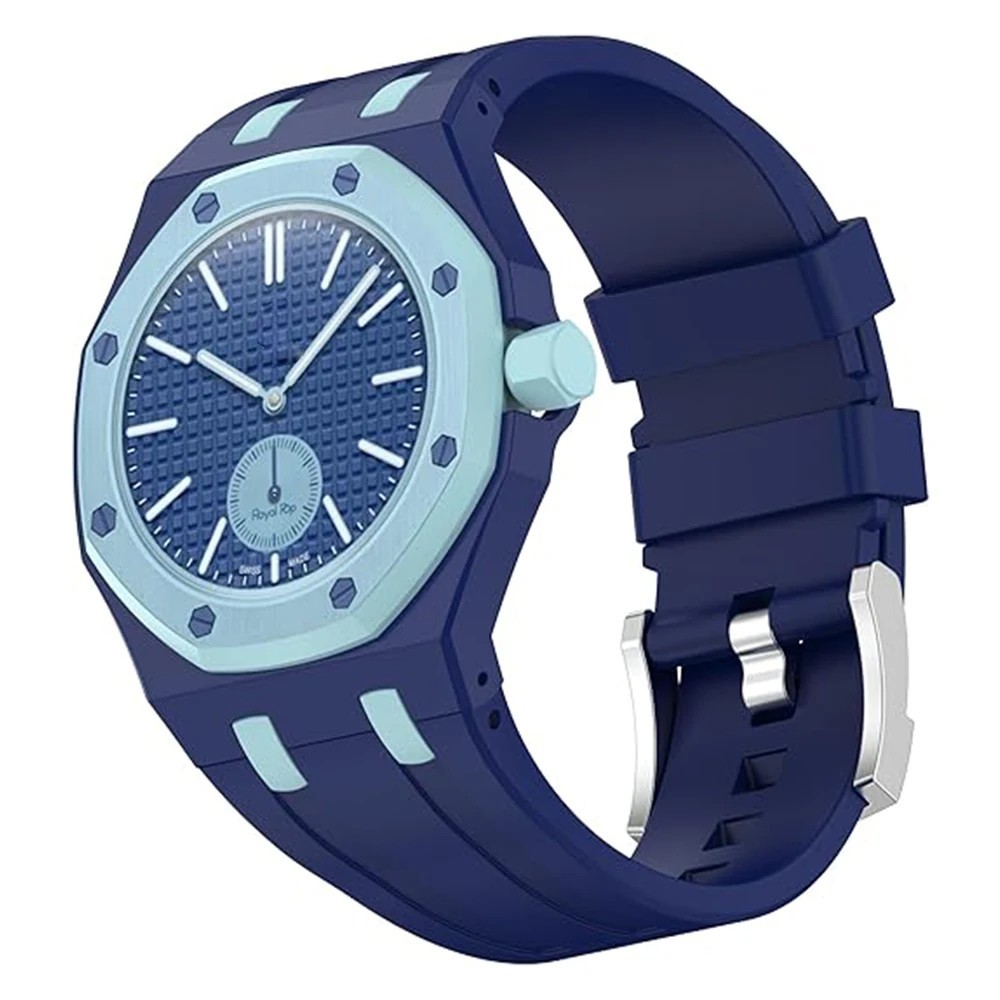 Strap For Swatch x AP Royal POP Silicone Watch Case, Changer To Wristwatch