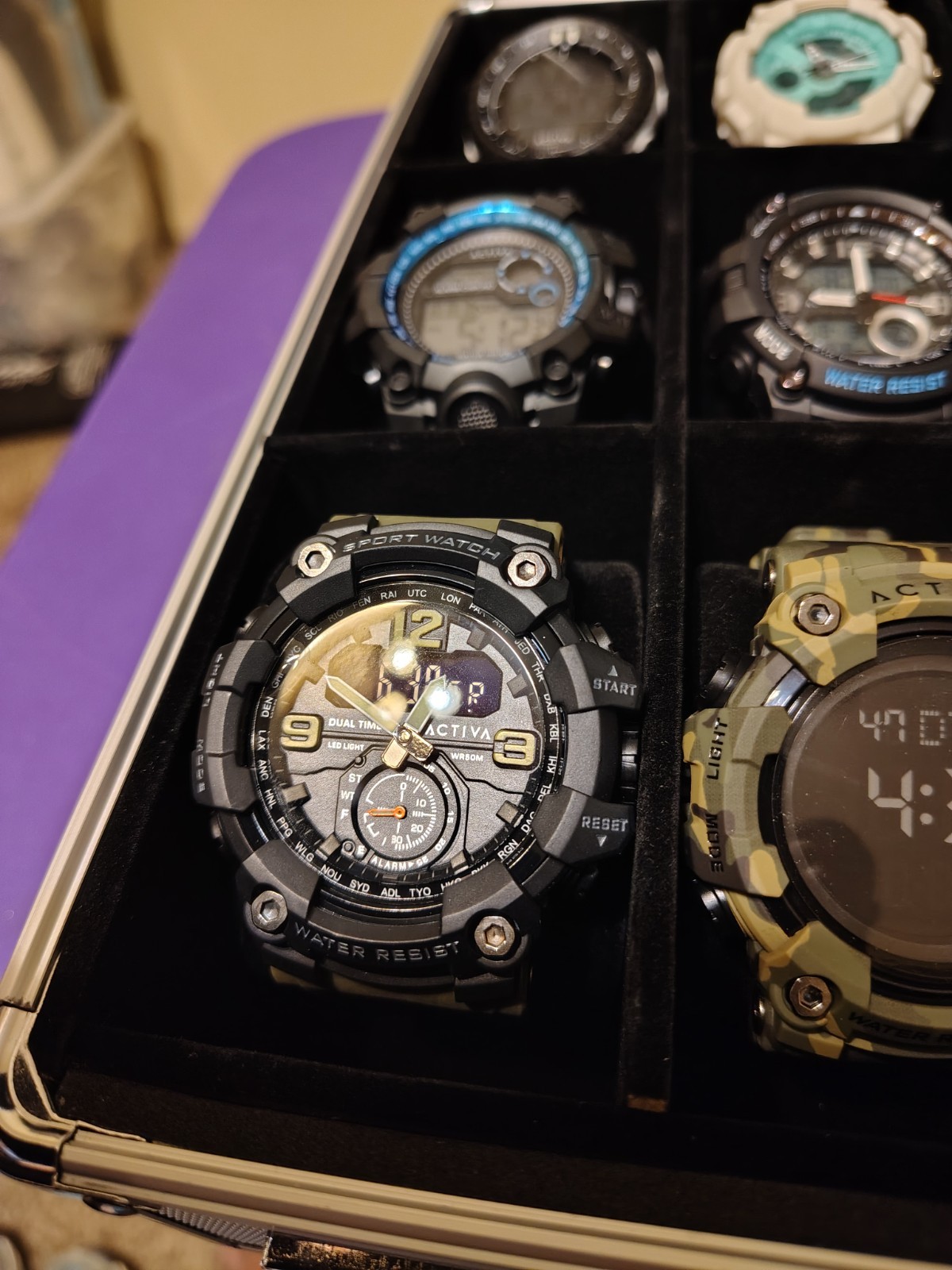 Activa Lot of 18 Assorted Adult Wristwatches with Carrying Case f/$475 Or $40ea