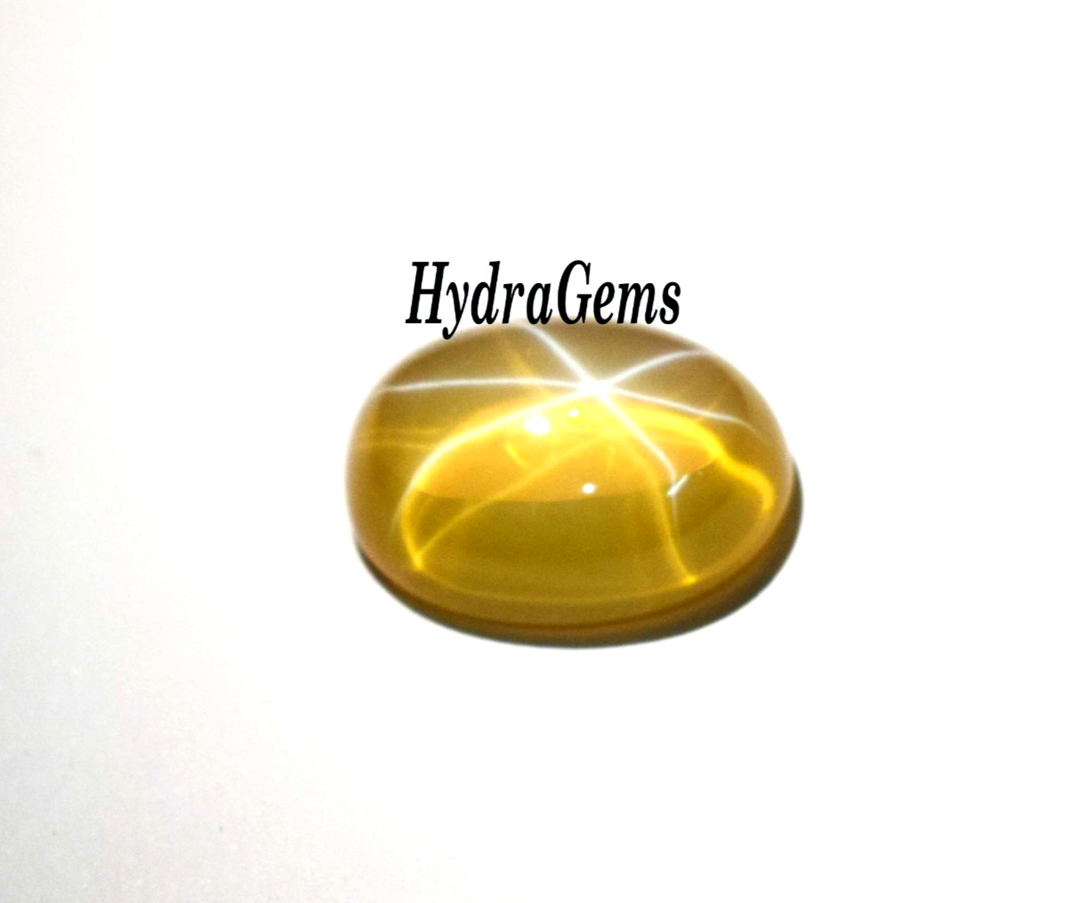 Natural Golden Yellow Star Sapphire 12Ct Cabochon 6Ray Asterism Rare Pukhraj Gem