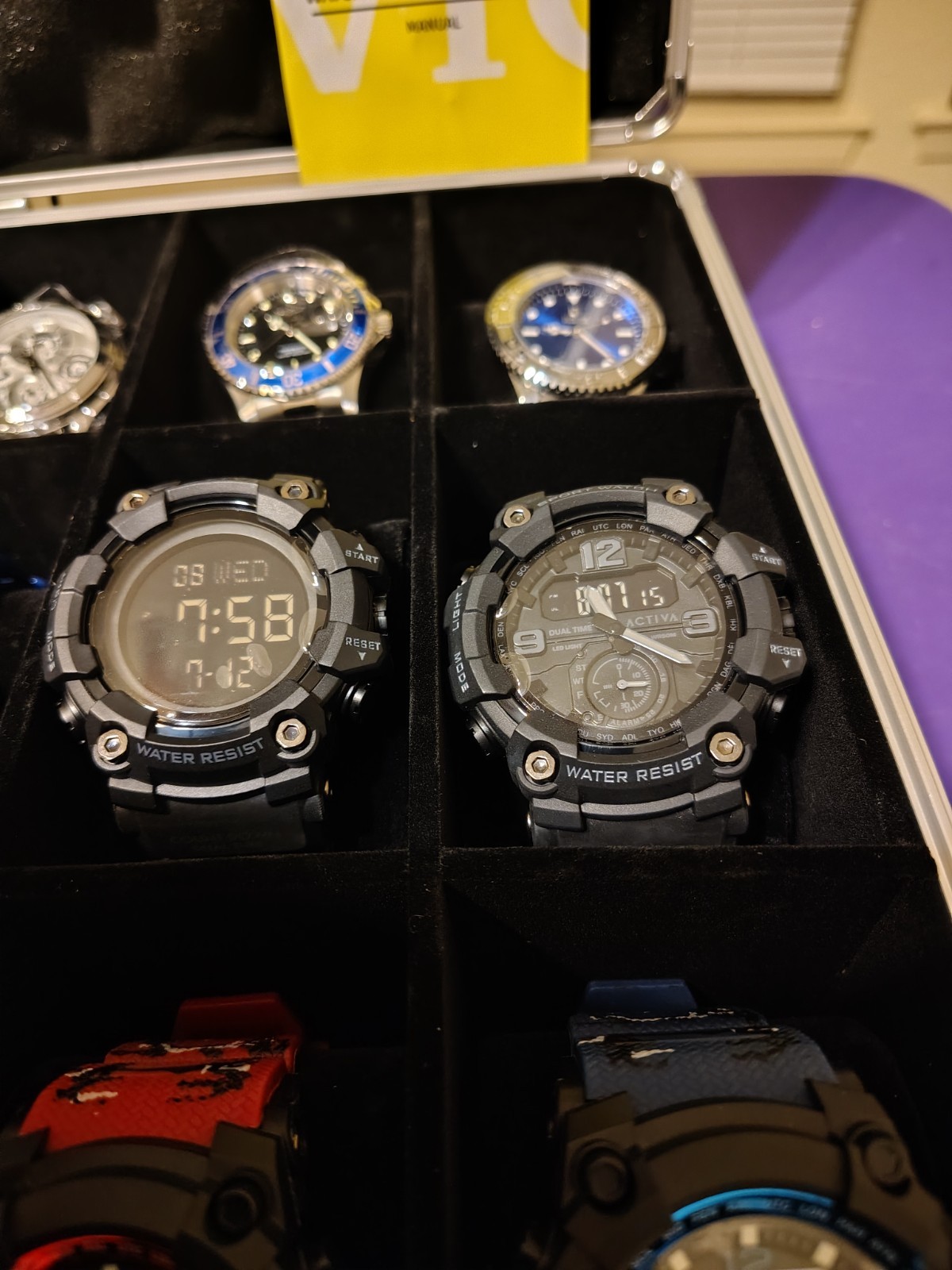 Activa Lot of 18 Assorted Adult Wristwatches with Carrying Case f/$475 Or $40ea