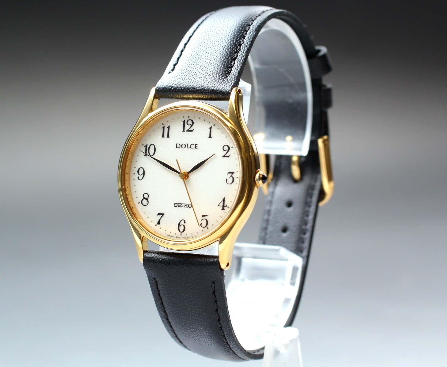 1992 [Near MINT] Seiko Dolce 8N41-6060 31mm Gold White Dial Quartz Mens Watch