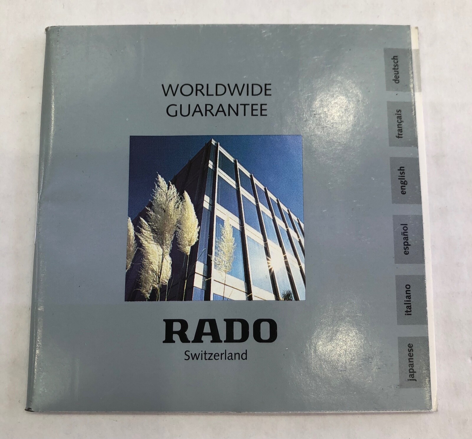 Rado Switzerland Watch original Black Instruction Book and warranty