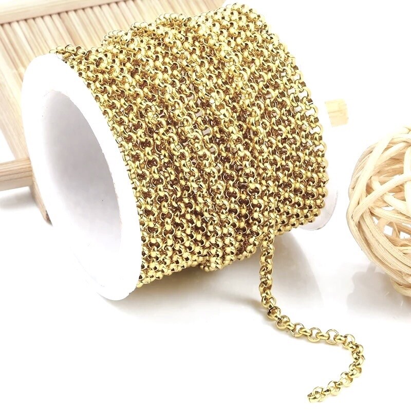 Teens Necklace L=40cm =16” Inches Belcher Rolo Necklace 18ct 18k Gold Plated Uk