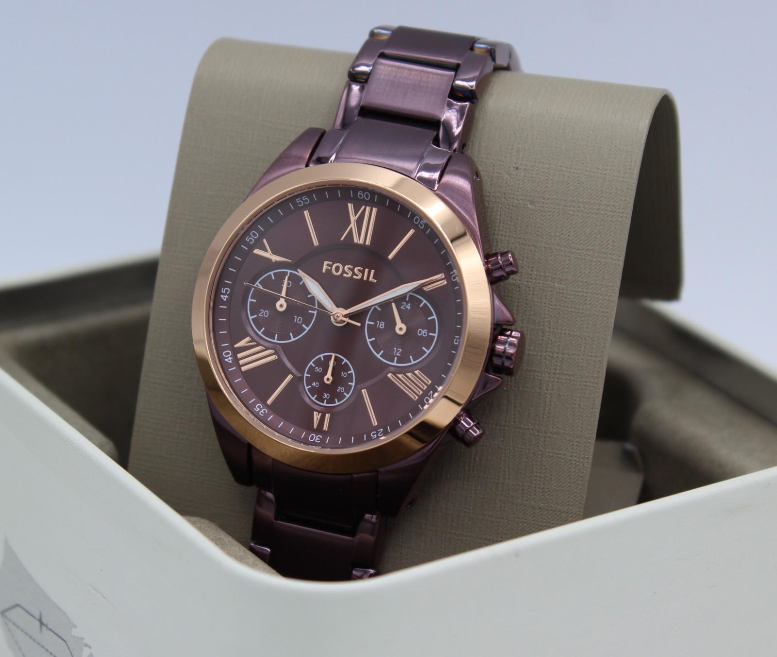 Fossil Modern Courier Midsize Chrono Purple Women’s BQ3281 Watch