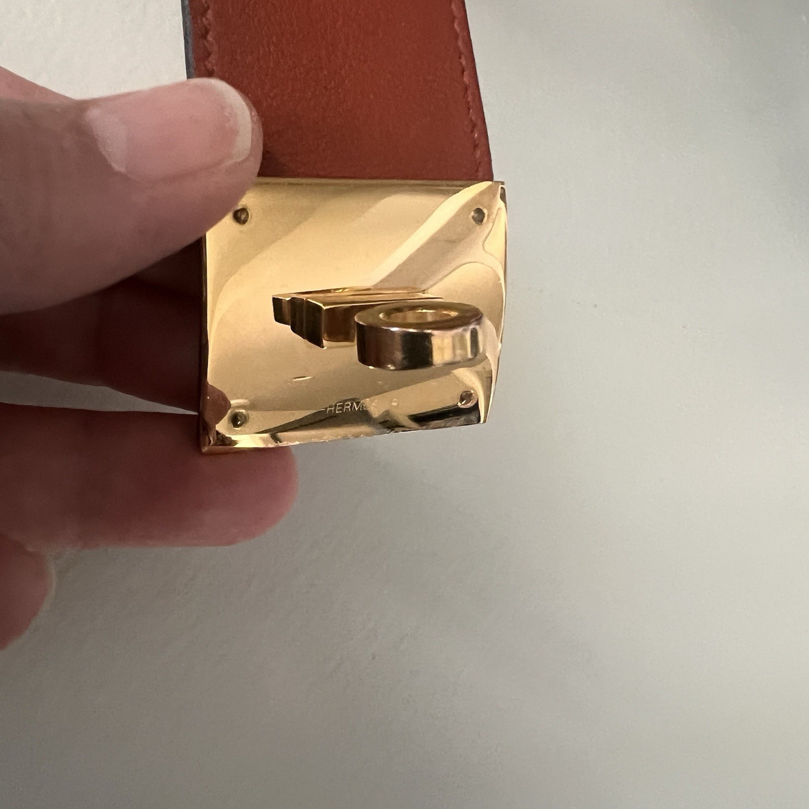Hermes Saddle Brown Leather Kelly Cuff Bracelet – Guaranteed Authentic
