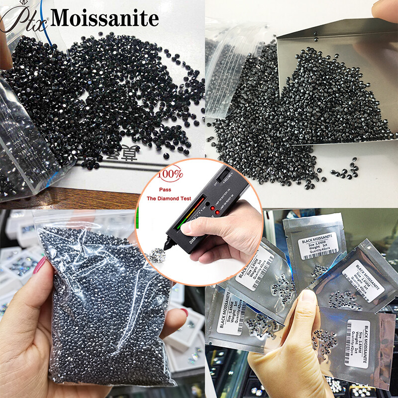100Pcs White D Color Loose Moissanite Stone Round VVS1 2.5mm For Jewelry Making