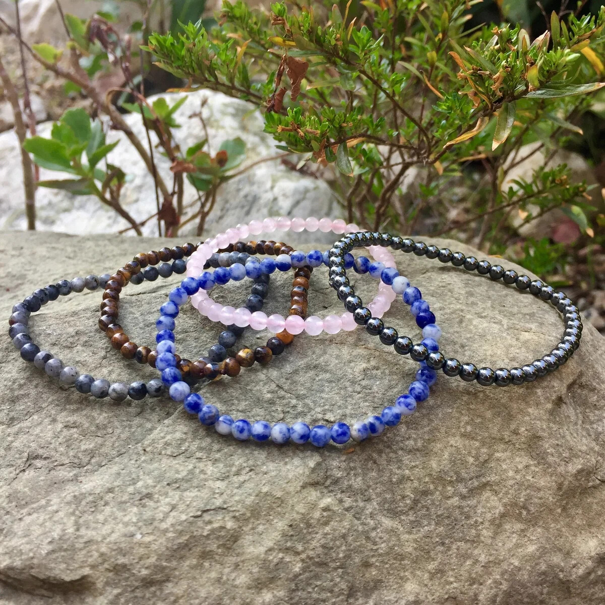 2025HOT 4mm Rose Quartz Dainty Women Healing Meditation Bracelet Gift For Family