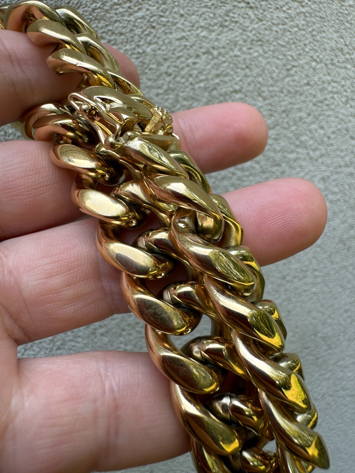 Miami Cuban Link Chain Necklace Bracelet 14k Gold Plated Stainless Steel 4-18mm