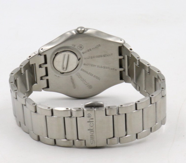 Swiss Swatch Skin Ultra Thin GREEN GRAPHITE Men Steel Watch 42mm SS07S128G $220
