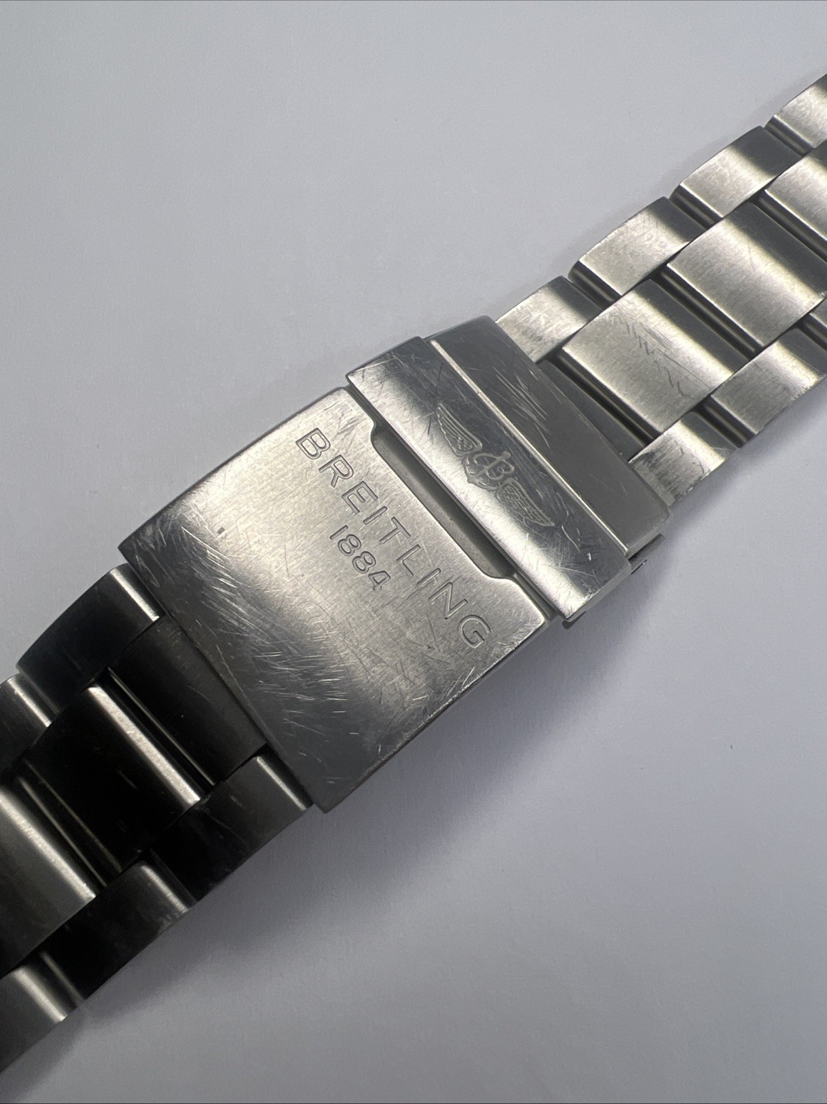 Authentic 22mm Breitling Brushed Satin Steel 162A Bracelet 20mm Deployant Clasp
