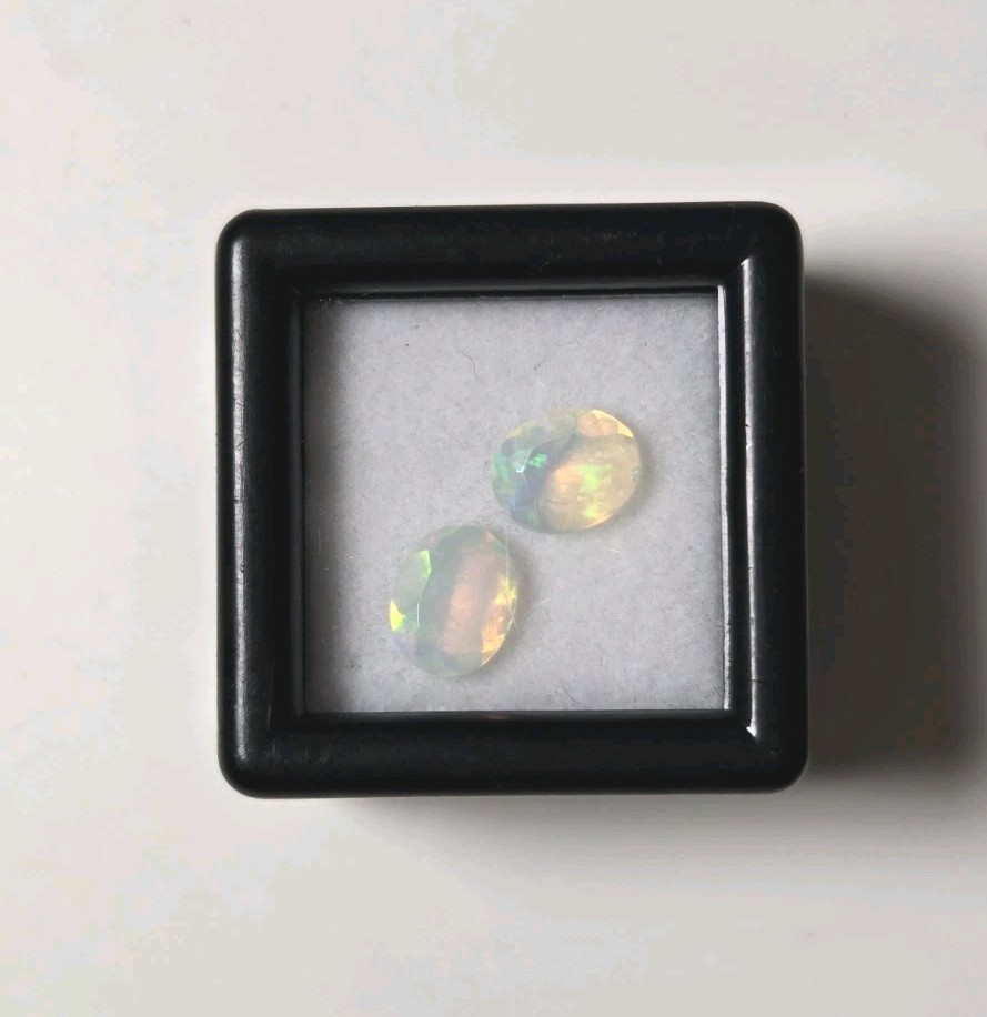 Natural Faceted Opal Pair – 5x4mm Oval – Loose Gemstones Ethiopian (G2)