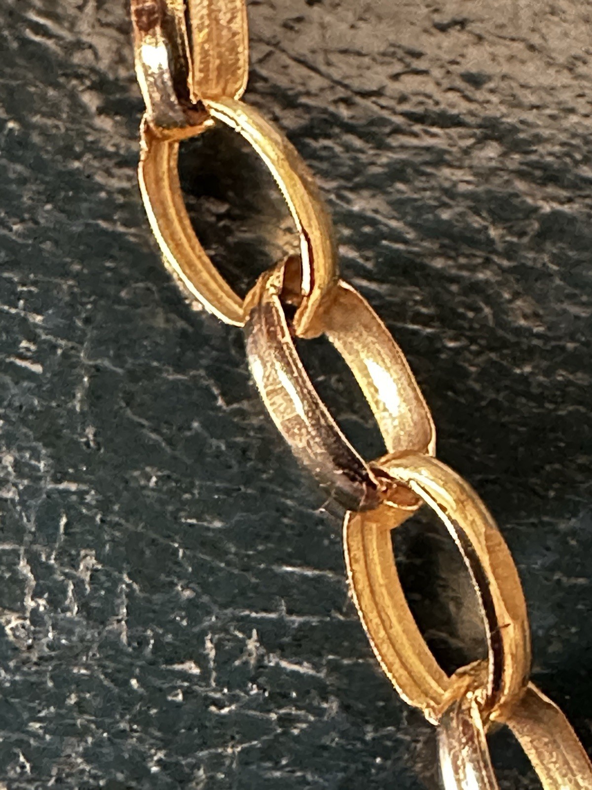 Vintage 9K Gold Belcher Choker Chain Necklace 3.65g B’ham Hallmark Unisex, Boxed