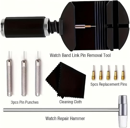 Watch Link Removal Kit, Watch Band Sizing Tool for Watch Strap Adjustment, Watch
