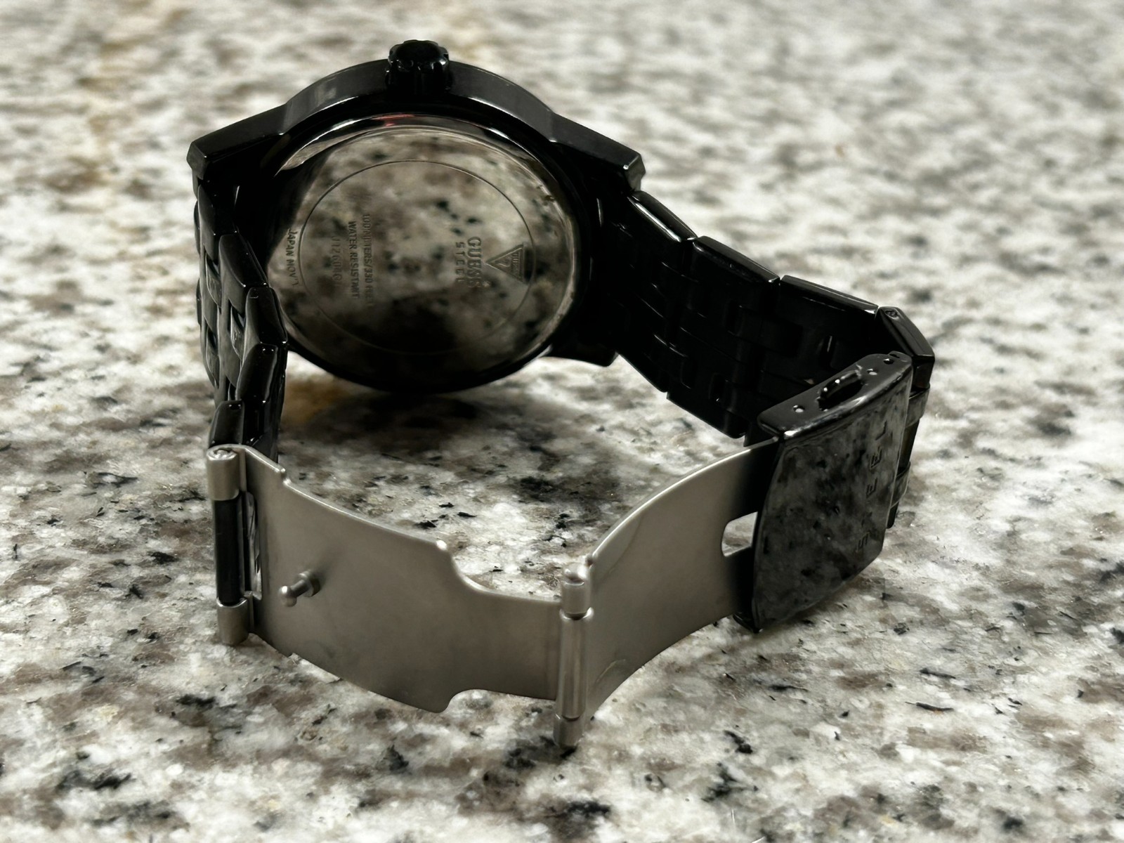 Used GUESS Black Stainless Steel Wrist Watch