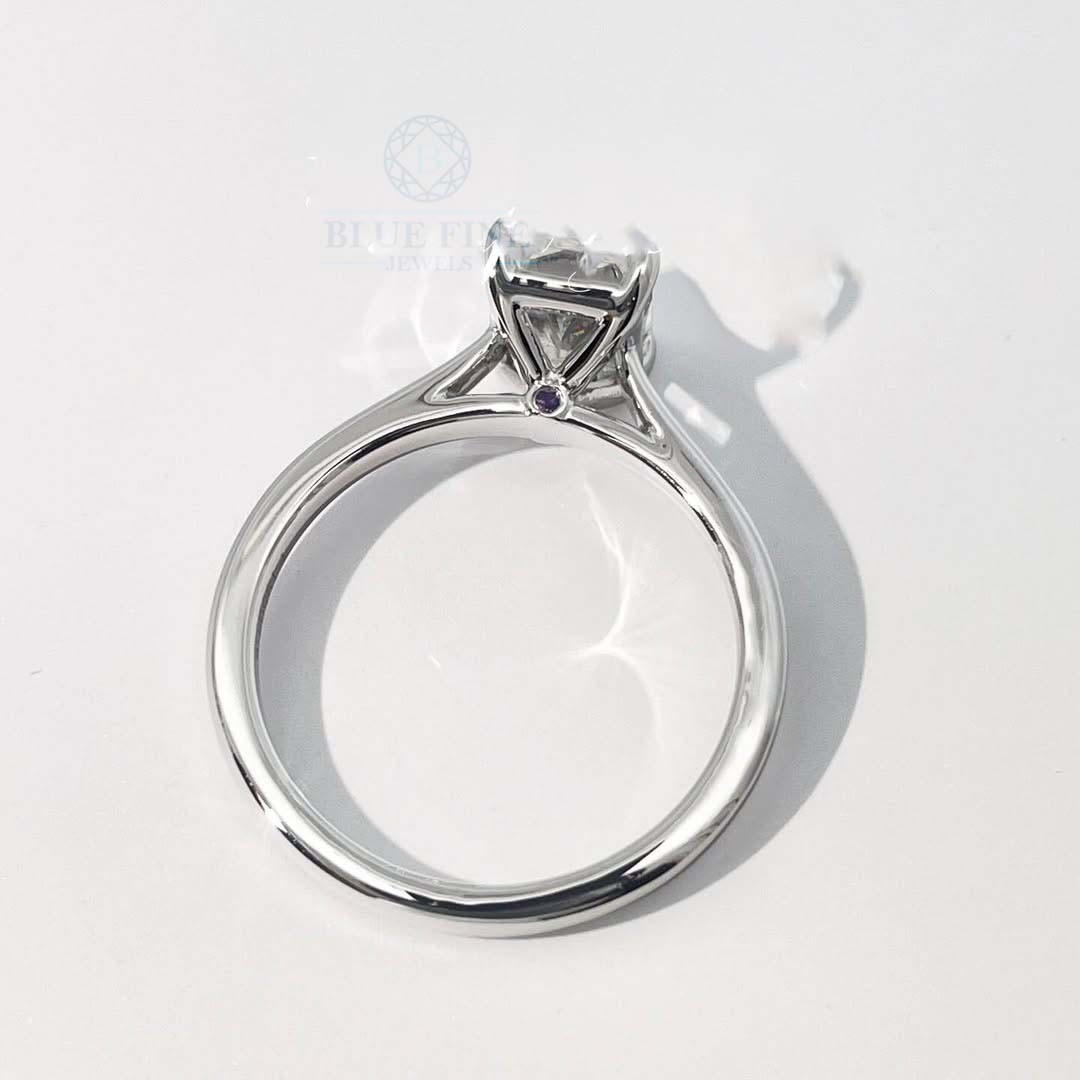 3.00Ct Emerald Cut CZ Diamond Ring 14k Gold Ring Solitaire Engagement Ring