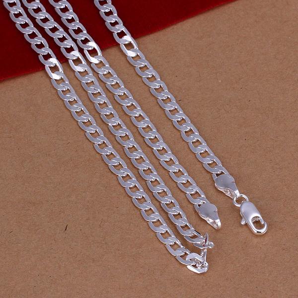 16″-30″ Mens Womens 925 Sterling Silver 3mm Cuban Curb Link Chain Necklace #N154