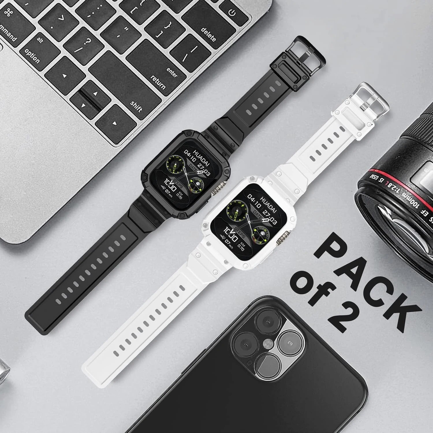 Rugged Apple Watch Band Bumper Case Cover Strap Iwatch SE 9 8 7 6 5 4 3 2