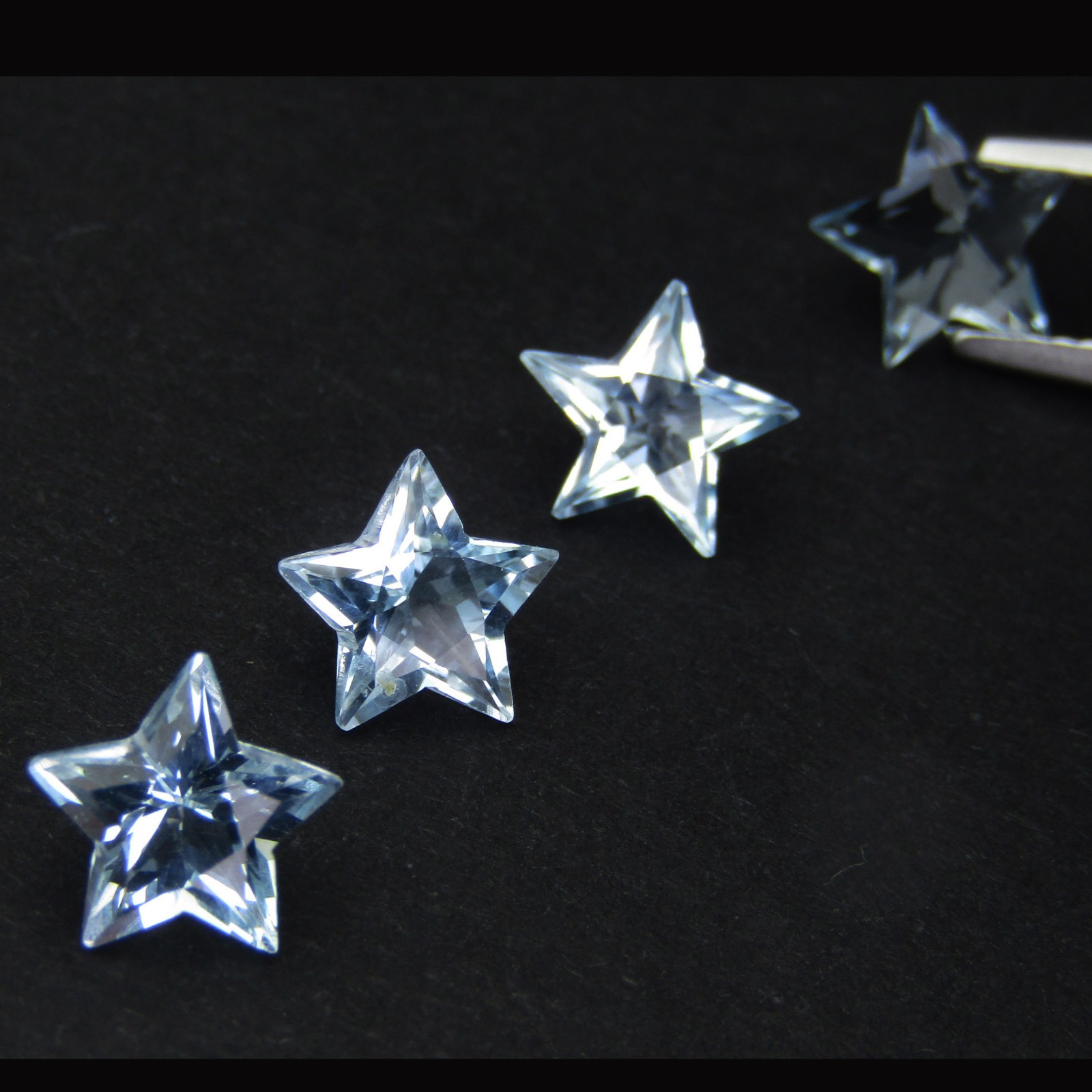 4.92Cts Decorative Natural Sky Blue Topaz Nice Star Shape 4 Pieces Of Gems