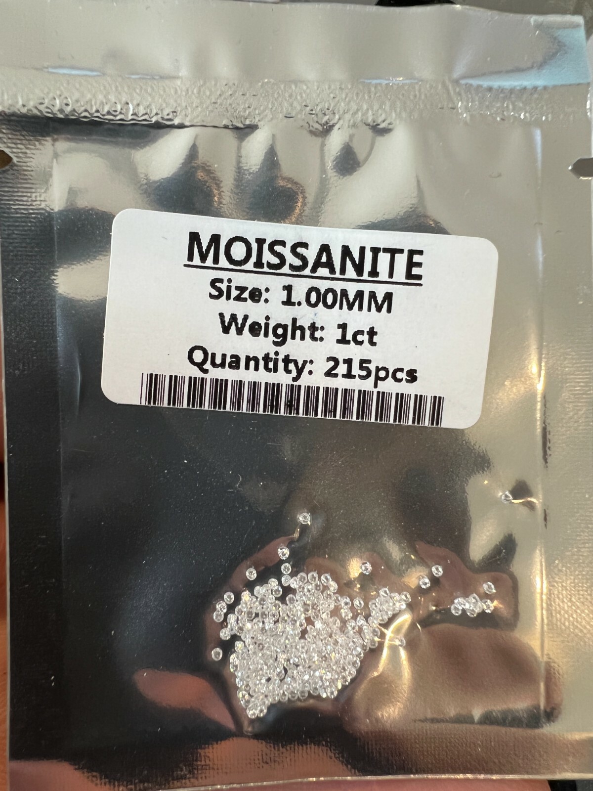 Loose Moissanite Real Gem 0.8mm-3mm ALL SIZES 1ct TW Parcel Melee Stone D VVS