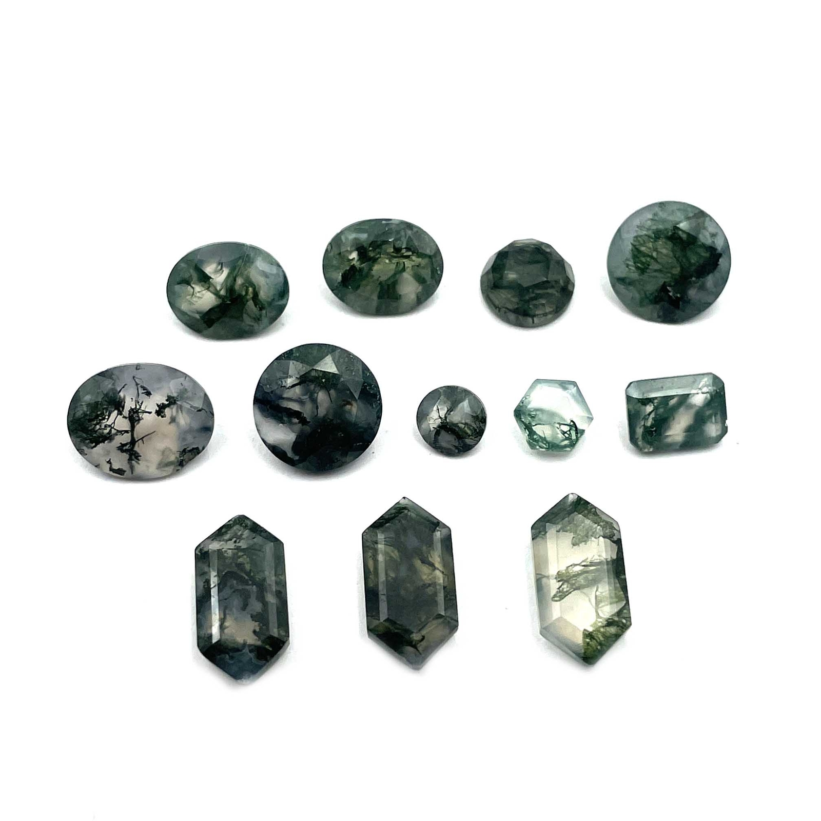 Natural Moss Agate Mix Cut Loose Gemstone Lot 33 Pcs 5-10 MM 30 CT