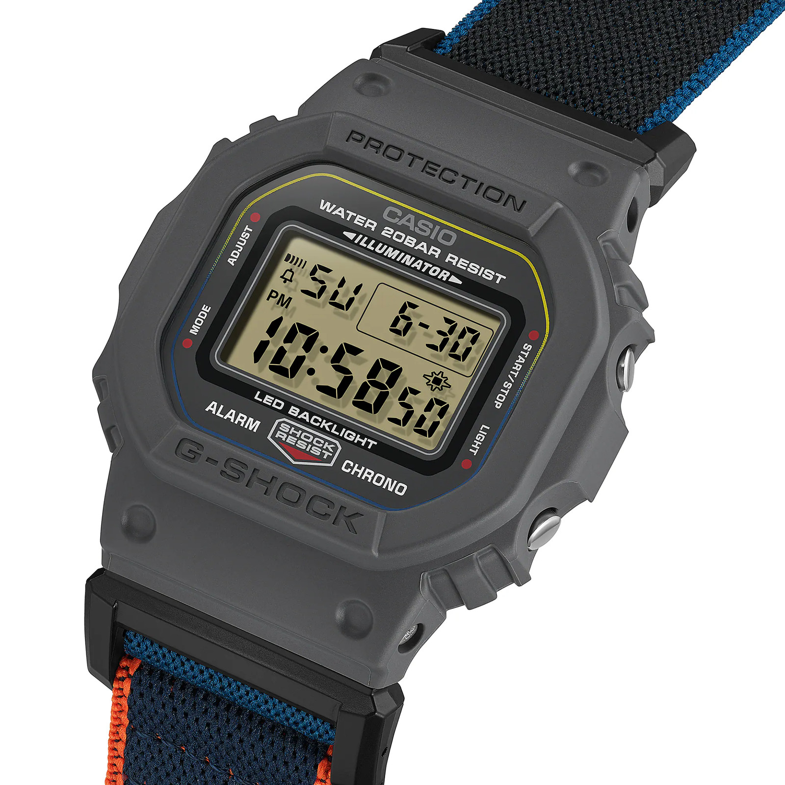 G-Shock DW5600MNC8A2 Fidlock Digital Square Grey Resin Poly Band