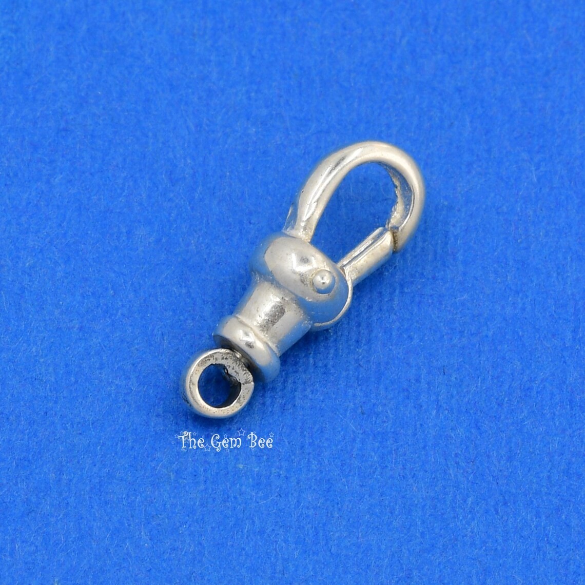 5.3×14.5mm 925 Sterling Silver Swivel Push Lock Dog Clip Chain Lobster Clasp