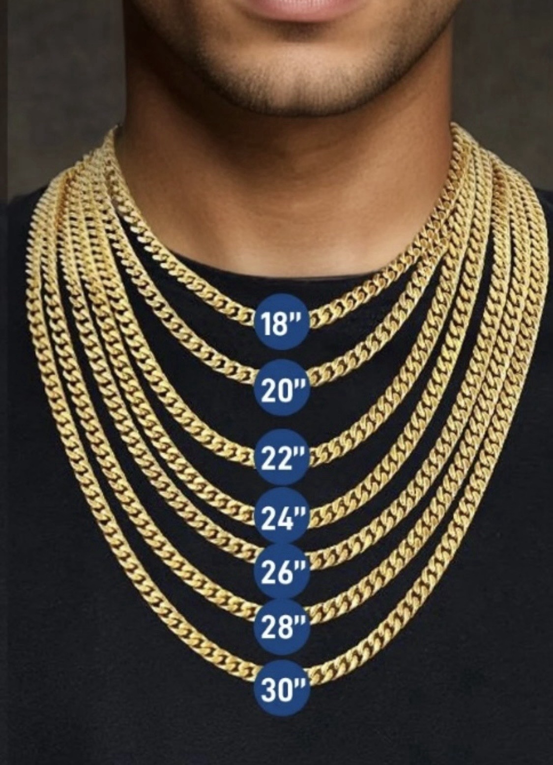 10mm Monaco Gold Cuban Link Set 22” Necklace And 7.5” Bracelet 14k Gold Plated