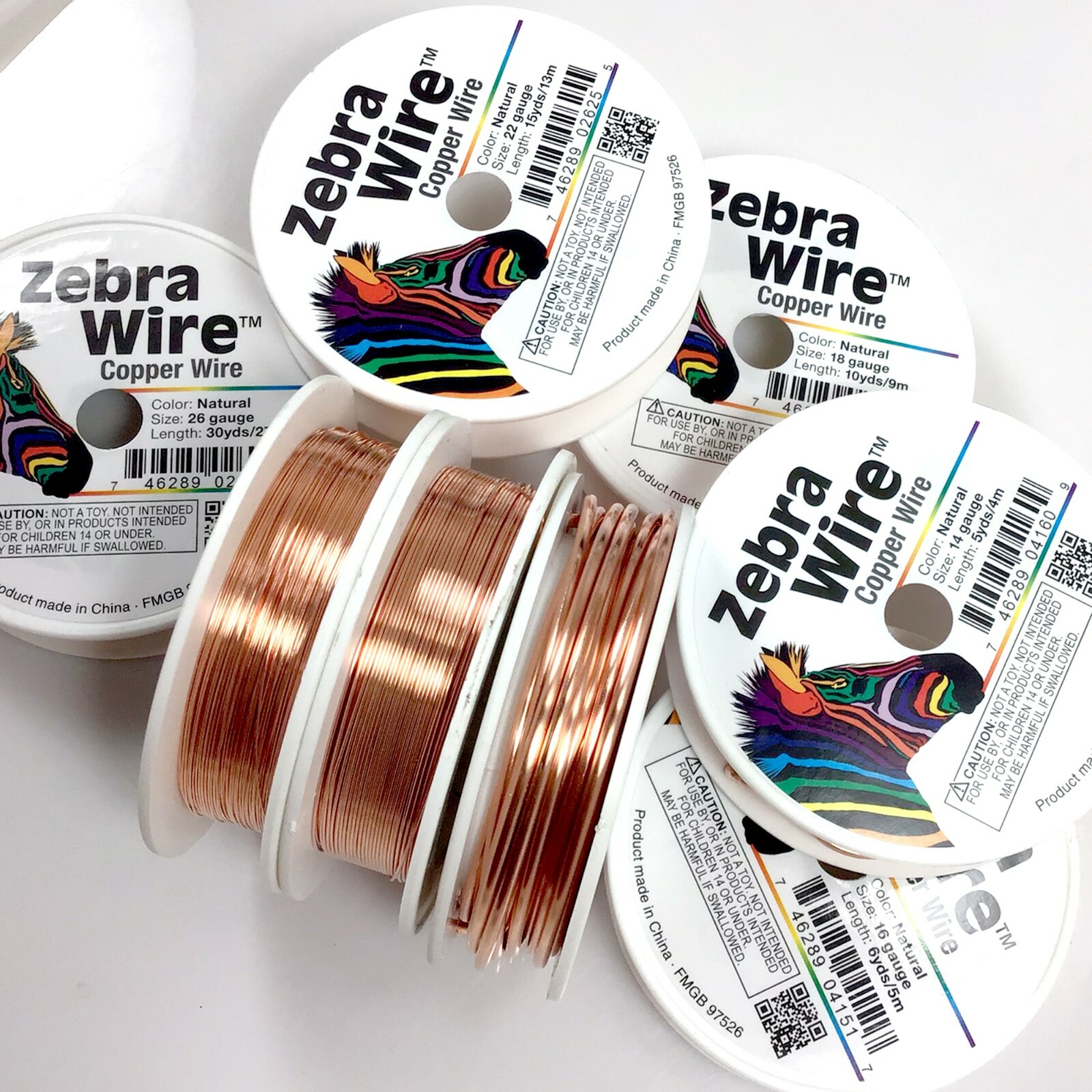 Zebra Wire Natural Copper round 12 14 16 18 20 22 24 26 28 gauge Jewelry Making