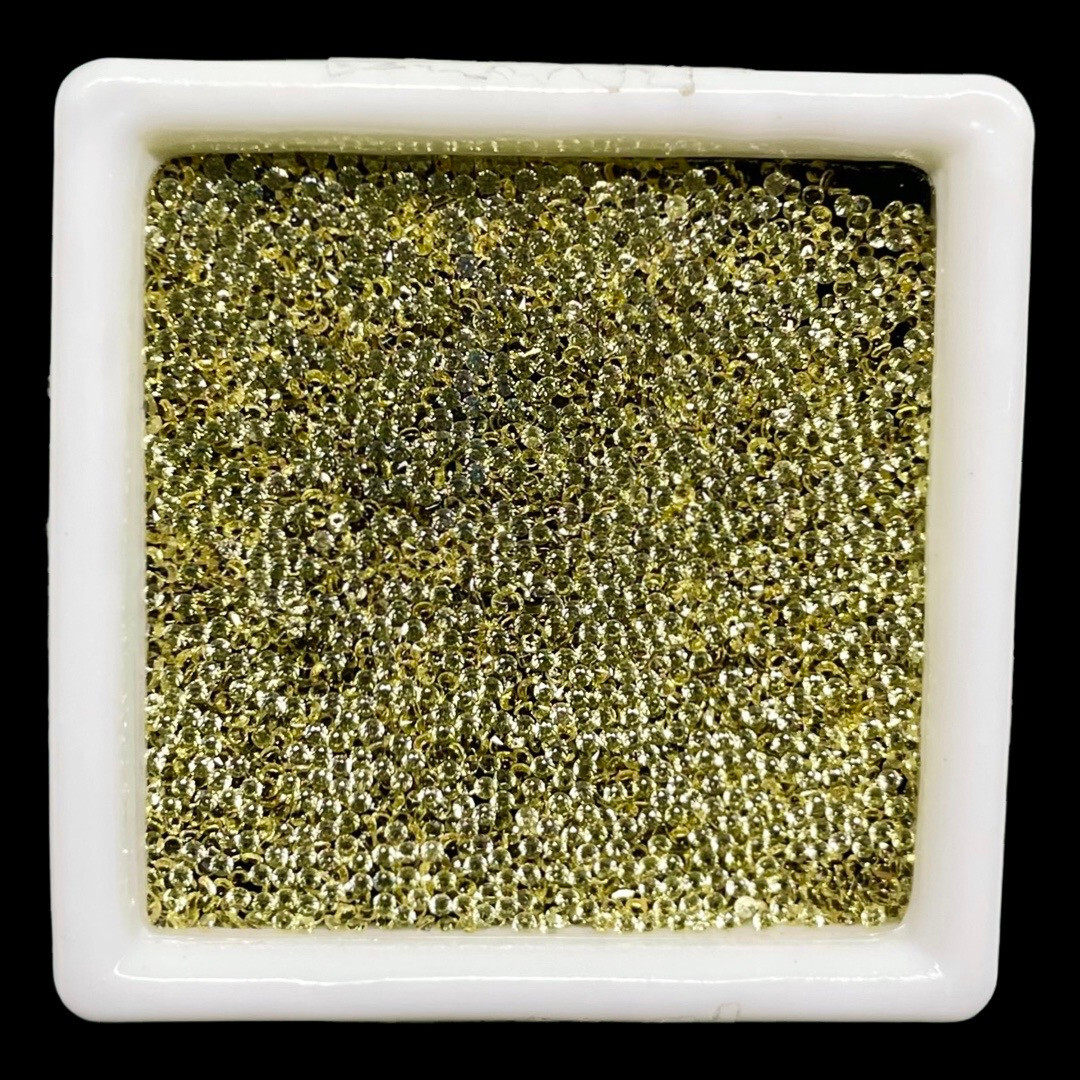 VVS 100 Pcs Natural Yellow Sapphire 1mm Round Diamond Cut Loose Gemstones Lot