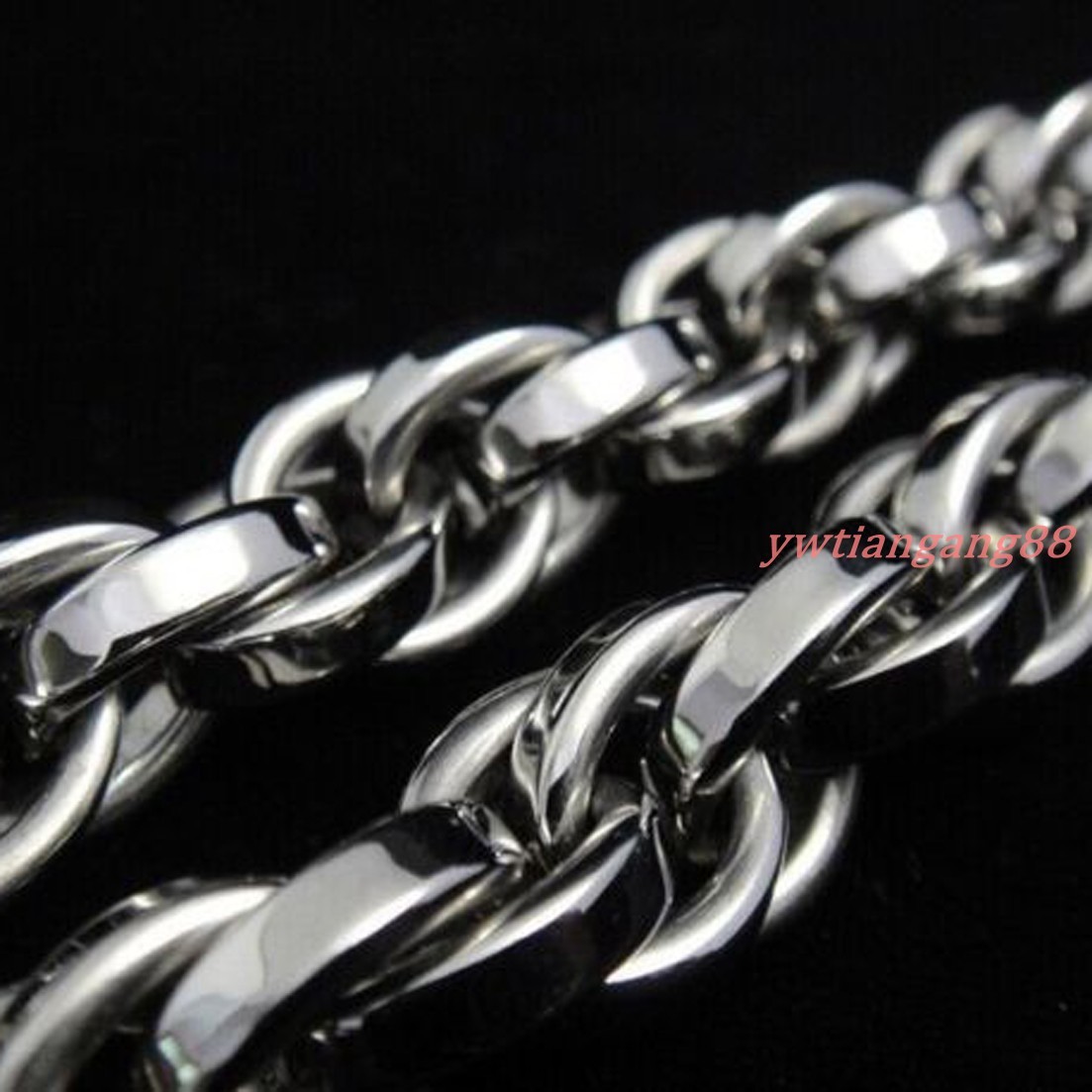 7-40″Stainless Steel Heavy Charming Mens Jewelry Silver 11mm Rope Chain Necklace