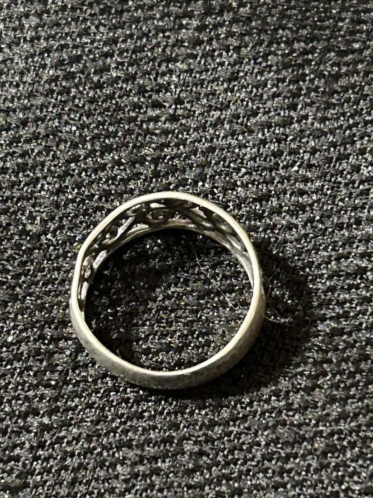 Vintage NF 925 Thailand Sterling Silver Scroll Filigree Band Ring Size 6