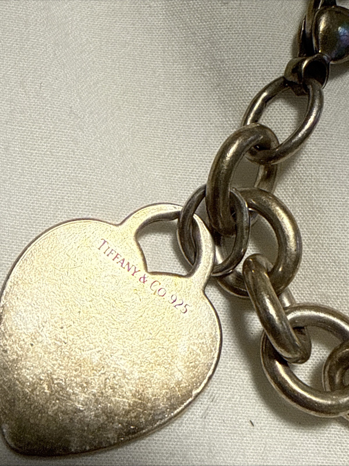 Tiffany & Co. Sterling Silver Heart Tag Bracelet Guaranteed Authentic