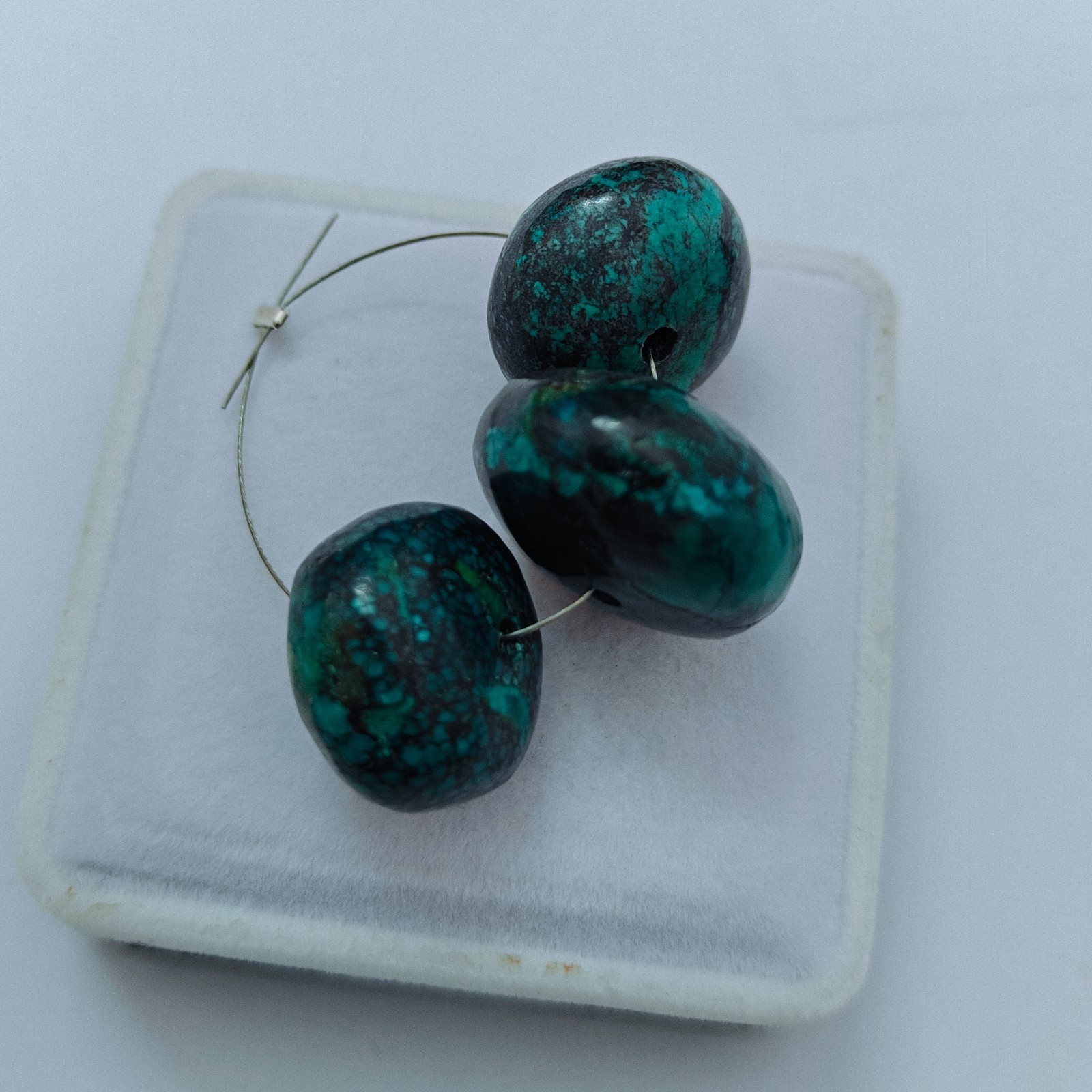 Hubie Turquoise Rondell Beads loose Gemstone For Jewellery Making Supply 83 Cts.