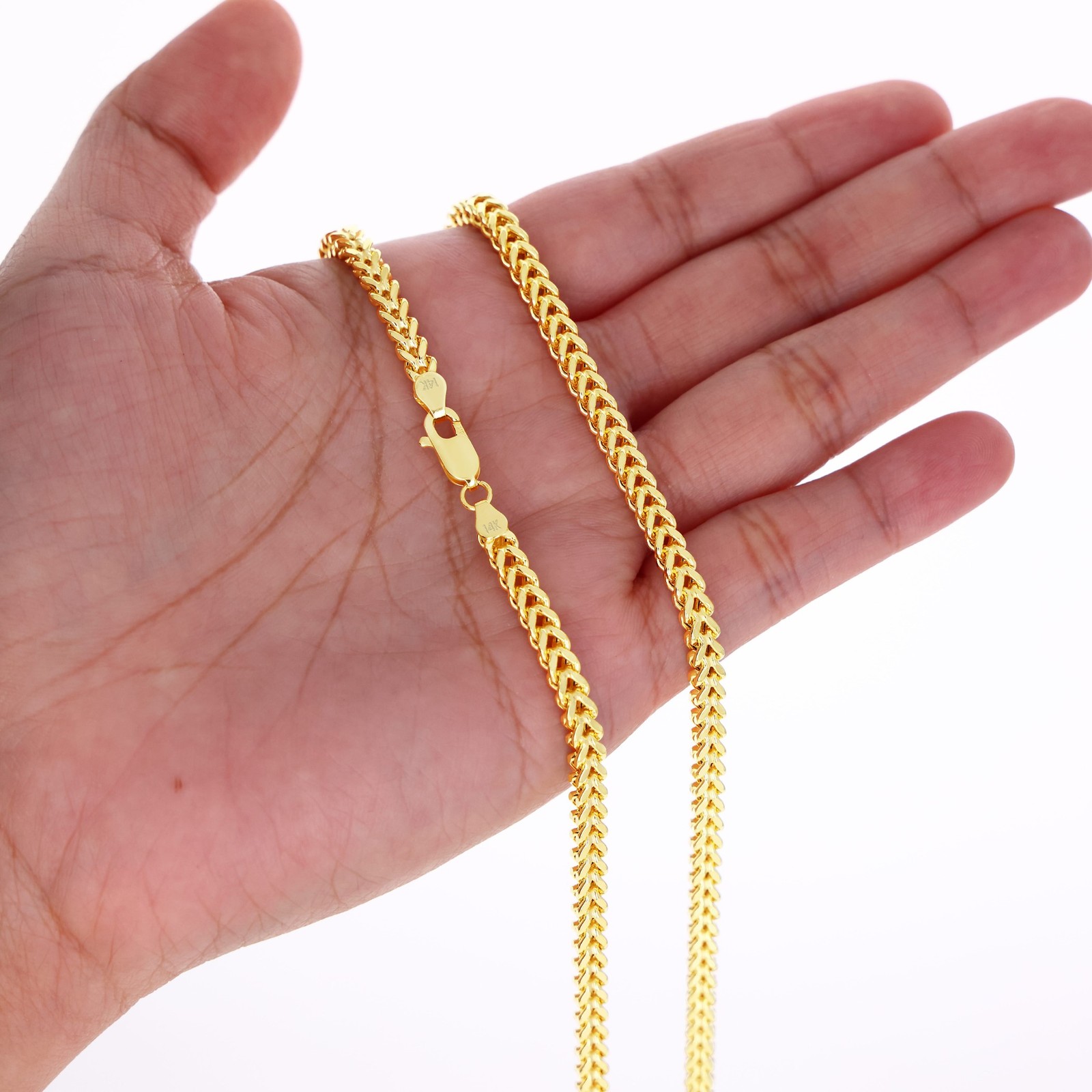 14k Yellow Gold 1.5mm-5mm Franco Box Necklace Bracelet Chain Mens Womens 7″- 30″