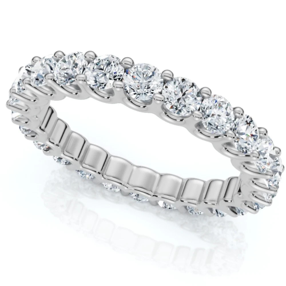 4.50 Ct Round Cut Lab Grown Diamond Wedding Ring 14K White Gold Sz 6