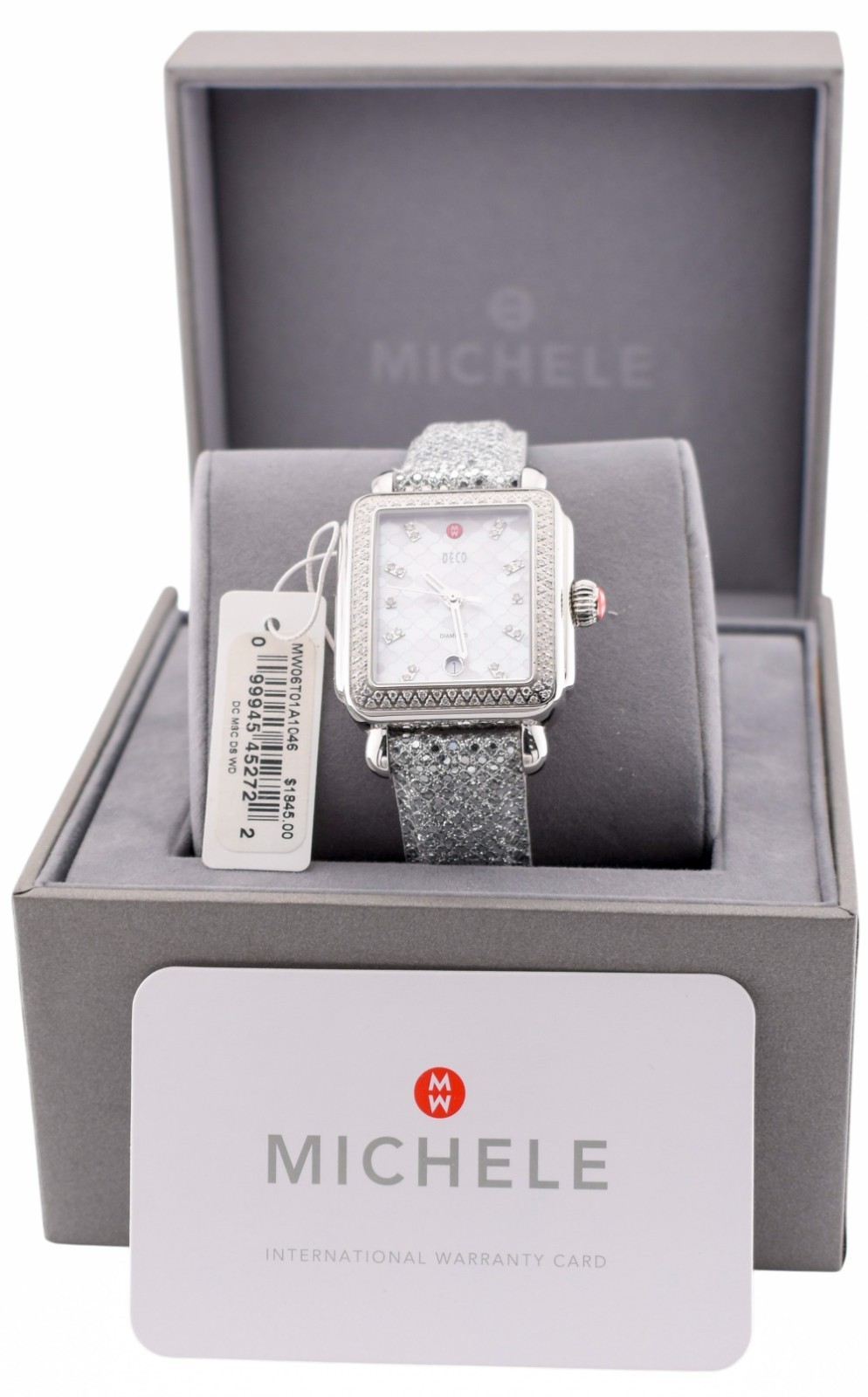 New Michele Deco Mosaic Mother of Pearl Diamond Dial Diamond Watch MW06T01A1046
