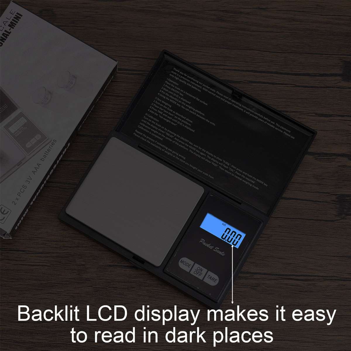 Pocket 1000g x 0.1g Digital Jewelry Gold Coin Gram Balance Weight Precise Scale