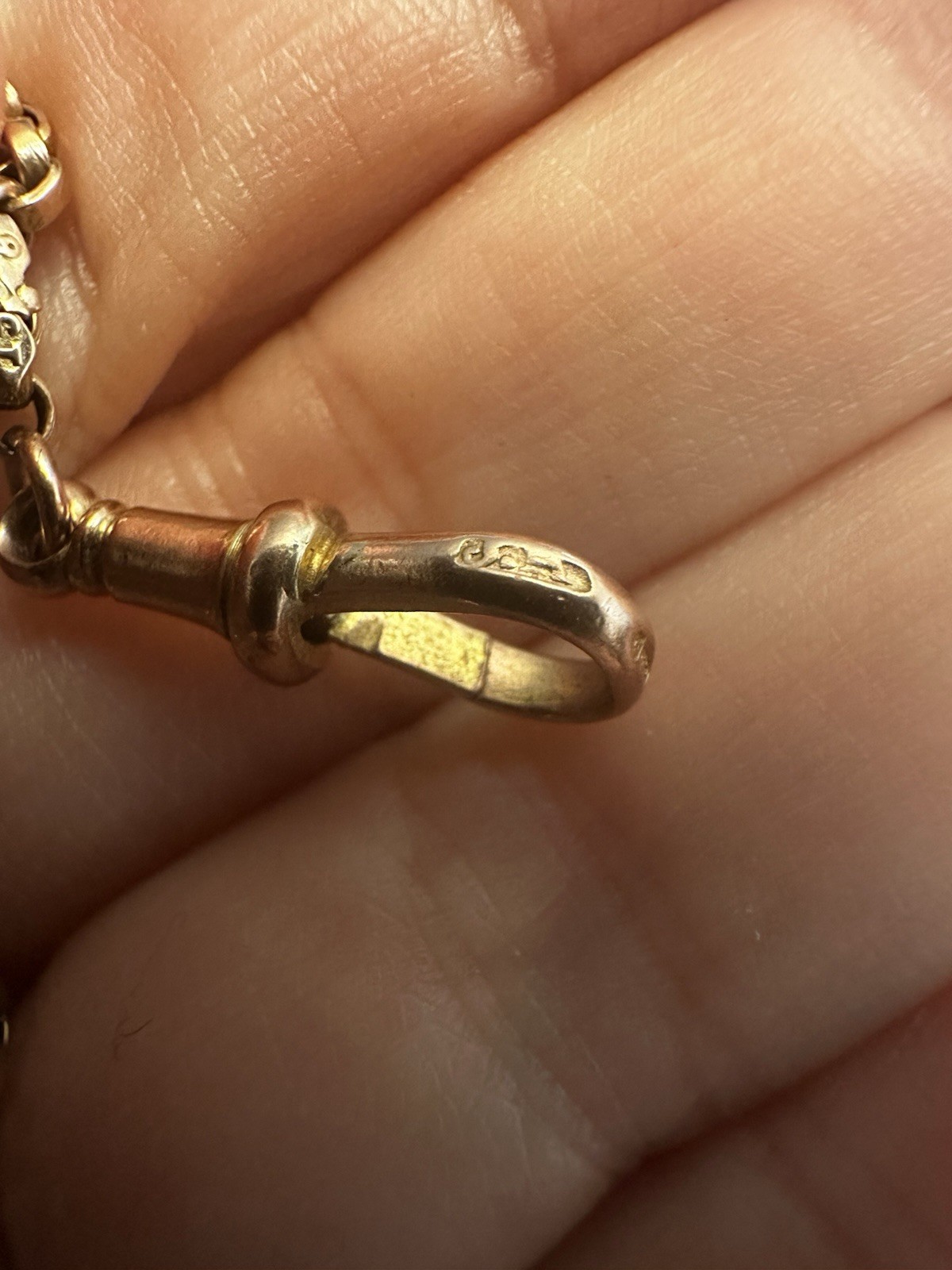 RARE Antique Victorian 9ct Gold Belcher/ Rolo Chain | Dog Clip | 19” | 8.69g