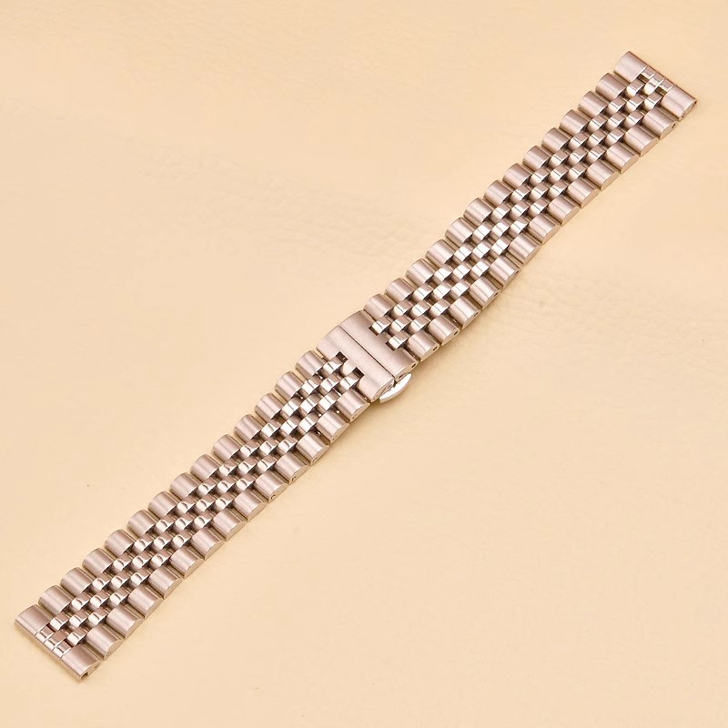 Jubilee 12mm-24mm Wristwatch Strap Metal Bracelet Stainless Steel Watch Band
