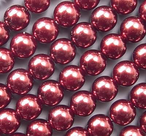 Czech 8mm Glass Beads Pearls Bronze C624 Round Shiny