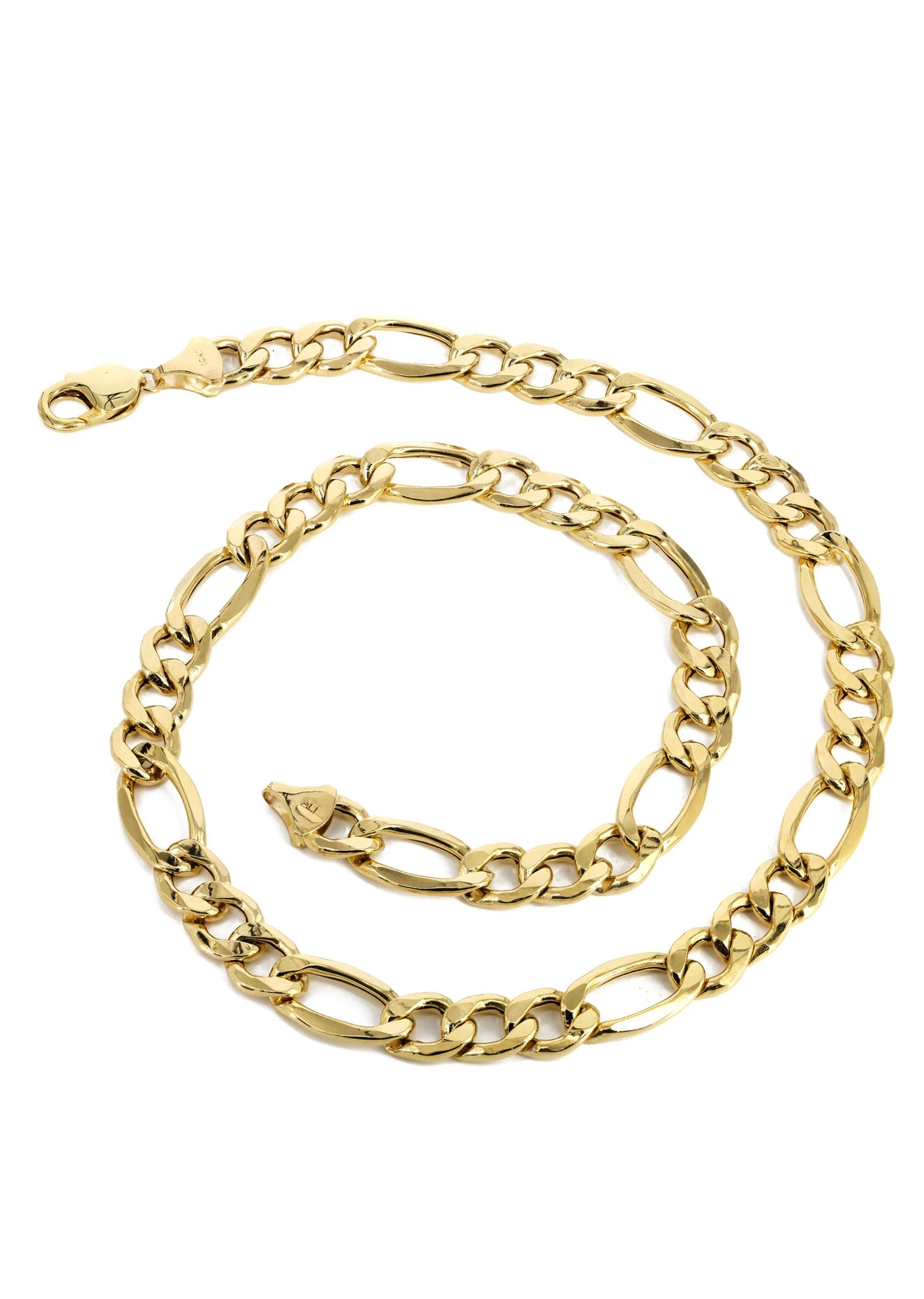 Unisex Real 18K Gold Filled 20 inch 6mm Wide Italian Figaro Chain Necklace K139G