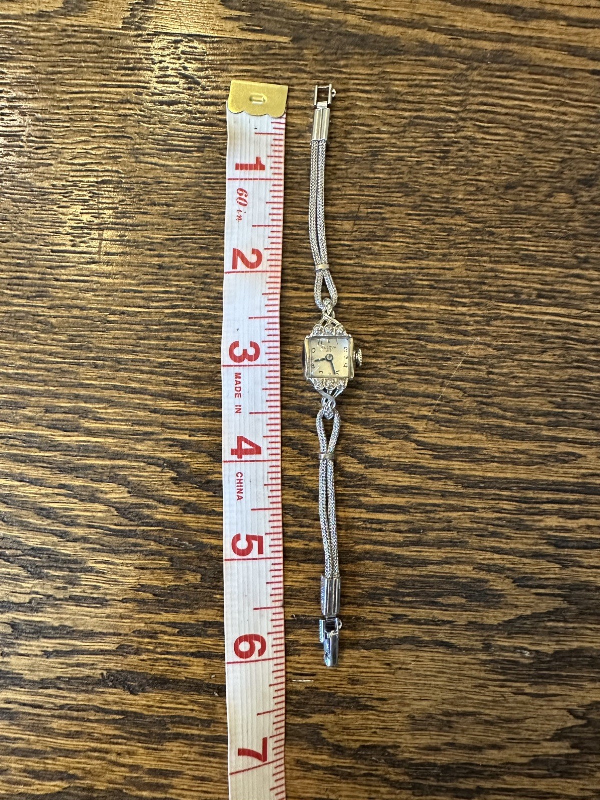 Bulova Vintage 23 Jewel 14K White Gold Ladies Watch Diamond Accent , JB Champion