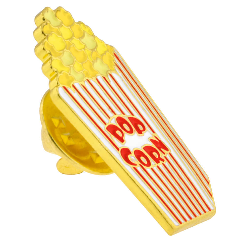 PinMart’s Cute Classic Movie Popcorn Bucket Trendy Food Enamel Lapel Pin