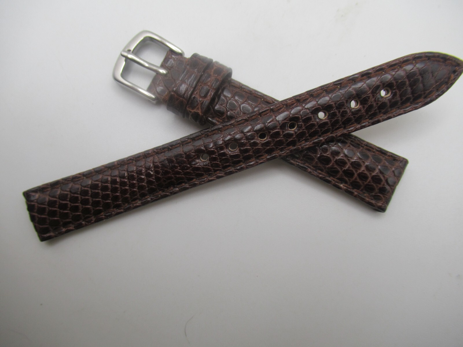 13MM Genuine Lizard Regular Ladies Brown Watch Band