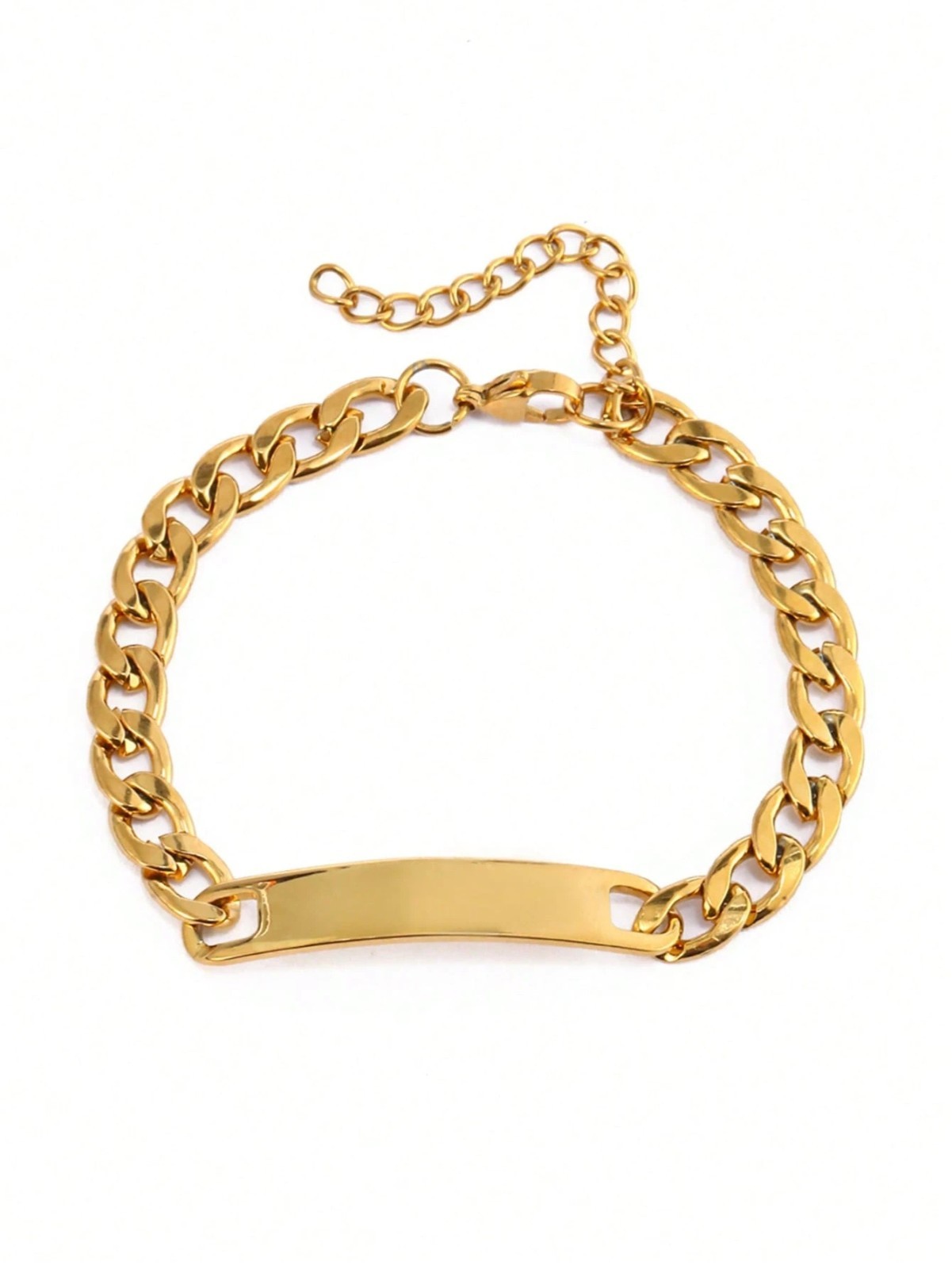 Custom Name Cuban Link Bracelet Couple Personalized Stainless Steel Chain Jewelr