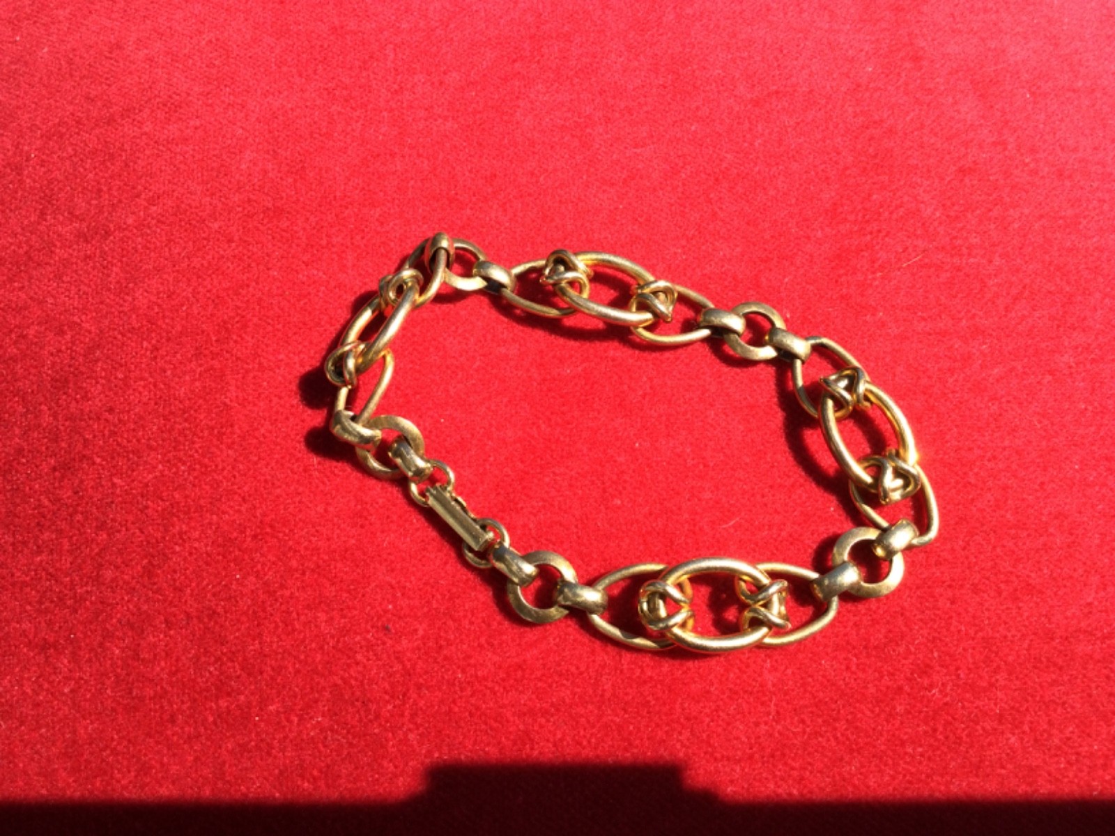 Vintage Mid Century 1/20 12K GF Interlocking Circle Link Chain Bracelet HSB